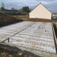 Plancher poutrelle hourdis prêt a recevoir le béton