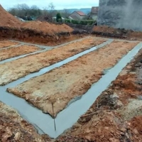 Coulage des fondations sur un pavillon