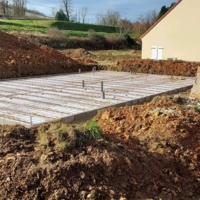 Plancher poutrelle hourdis prêt a recevoir le béton